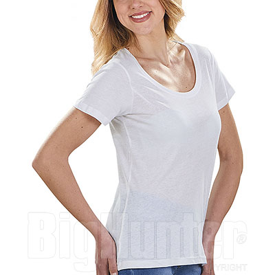 T-Shirt Donna Cotton Scollo Rotondo White