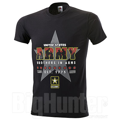 T-Shirt Fruit of the Loom Army Brothers In Arms Black