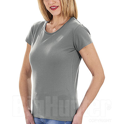 T-Shirt Donna Miami Beach Cotton Light Grey