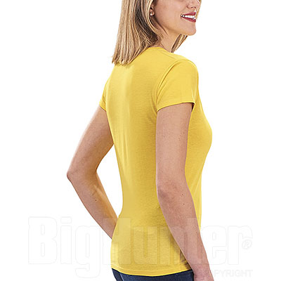 T-Shirt Donna Miami Beach Cotton Yellow