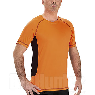 T-Shirt uomo Sport Dry Skin Orange Black