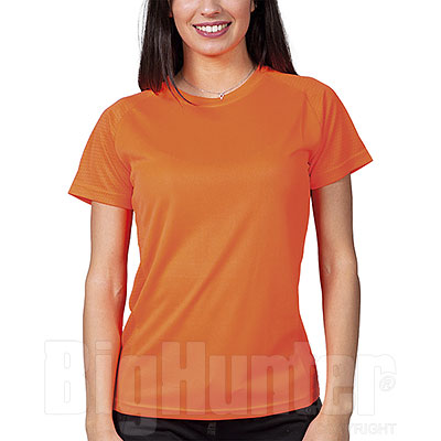 T-Shirt Donna Sport Dry Fit Orange Fluo