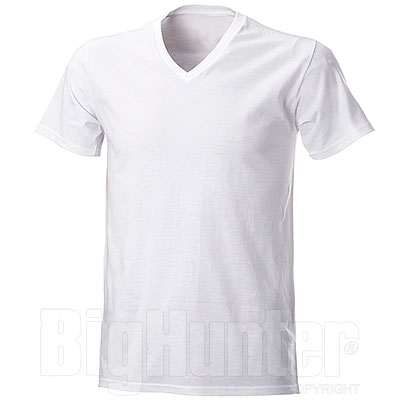 T-Shirt uomo Collo a V Cotton White