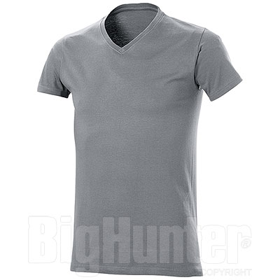 T-Shirt Collo a V Cotton Light Grey