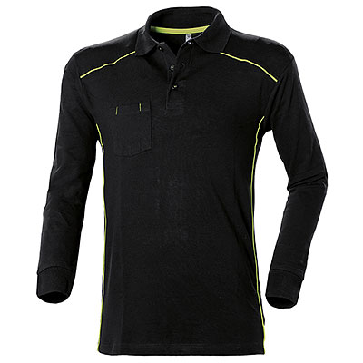 Polo manica lunga Bruxelles Black M/L