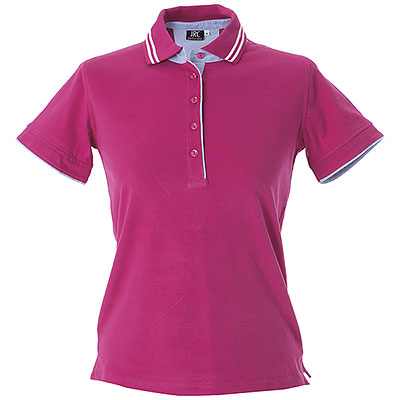 Polo Donna Charlotte Cotton Jersey Fucsia