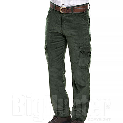 Pantaloni Velluto Verde 6 Tasche 