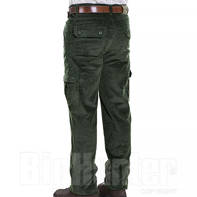 Pantaloni Velluto Verde 6 Tasche 