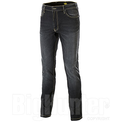 Jeans Diadora Utility Denim Stone Wash 5pkt Black Elasticiz. 