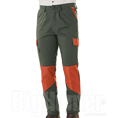 Pantaloni Kalibro Hunter Cotton Stretch Green Cordura Orange