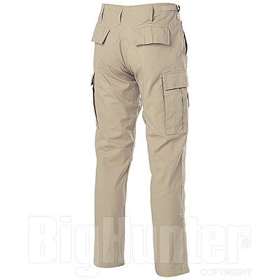 Pantaloni Teesar BDU Slim Fit RipStop Khaki Puro Cotone 