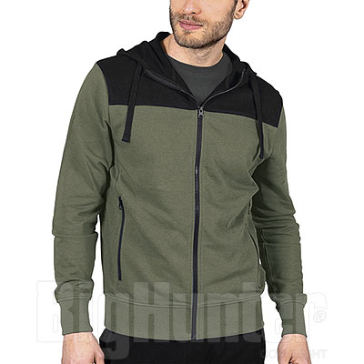 Felpa Full Zip Town Army Green