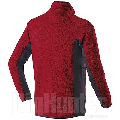 Felpa uomo Knitted Fleece Full Zip Red