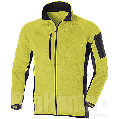 Felpa Knitted Fleece Full Zip Yellow Fluo