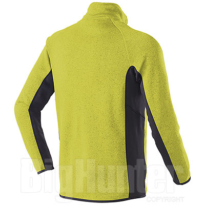 Felpa Knitted Fleece Full Zip Yellow Fluo