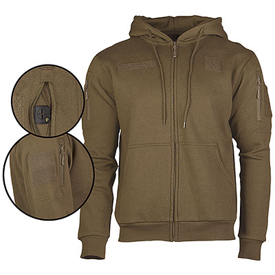 Felpa con Cappuccio Tactical Dark Coyote