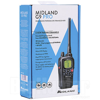 Ricetrasmittente Midland G9 Pro Black Alte Prestazioni