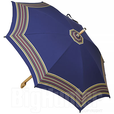 Ombrello da Campagna Romano Balzato Blu stecche Bamboo