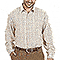 Camicia uomo Over Puro Cotone Tinto in Filo Beige Check