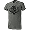 T-Shirt Military Skull Charcoal