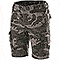 Bermuda uomo Multipockets Camouflage Grey