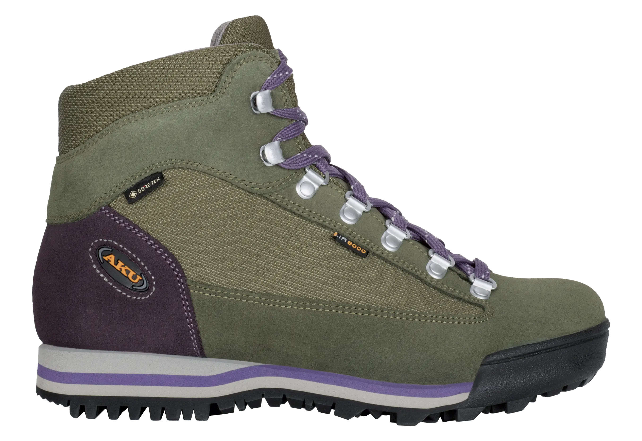 Scarponi Donna AKU Ultra Light GTX W'S Verde-Viola Intenso