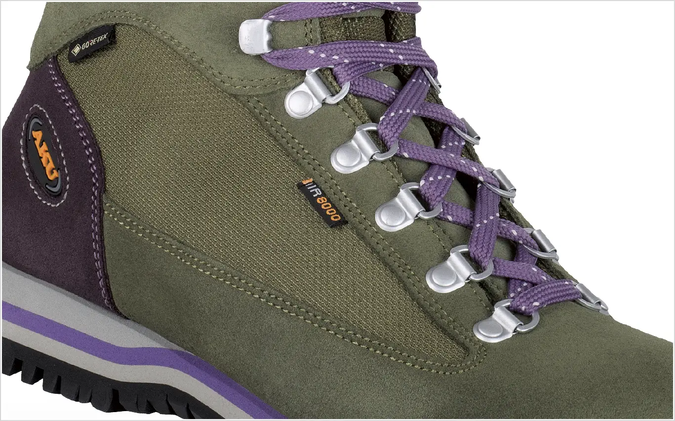 Scarponi Donna AKU Ultra Light GTX W'S Verde-Viola Intenso