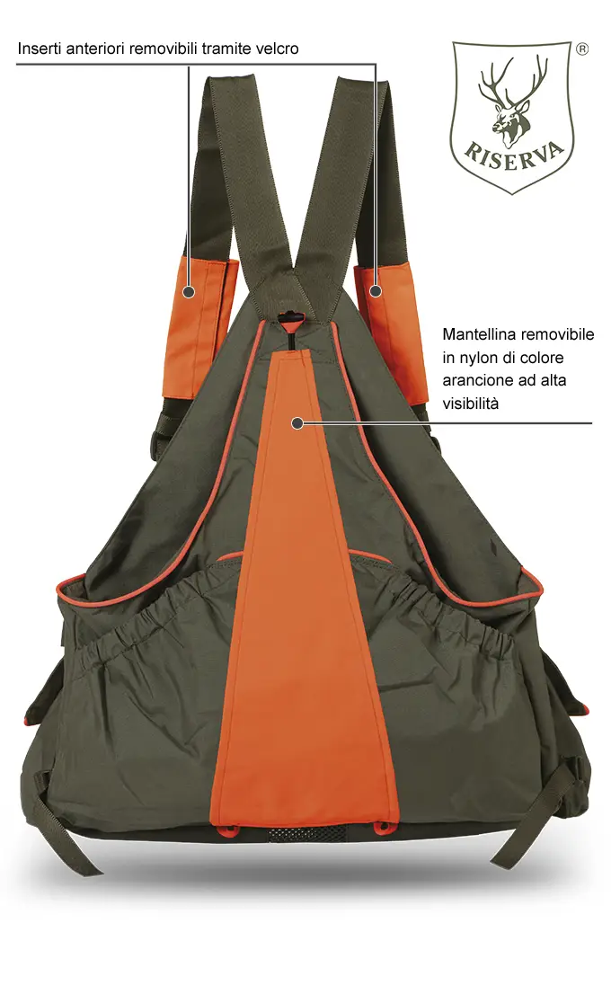 Trisacca Riserva RV2251 mantellina in nylon arancio alta visibilita