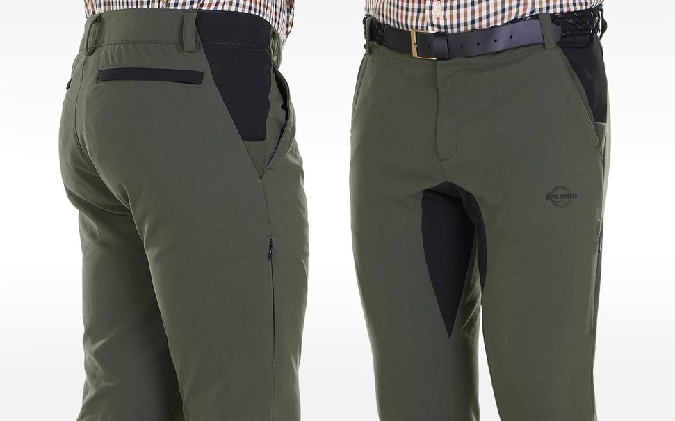 Pantaloni Kalibro Slim-Fit Light Green Black Stretch
