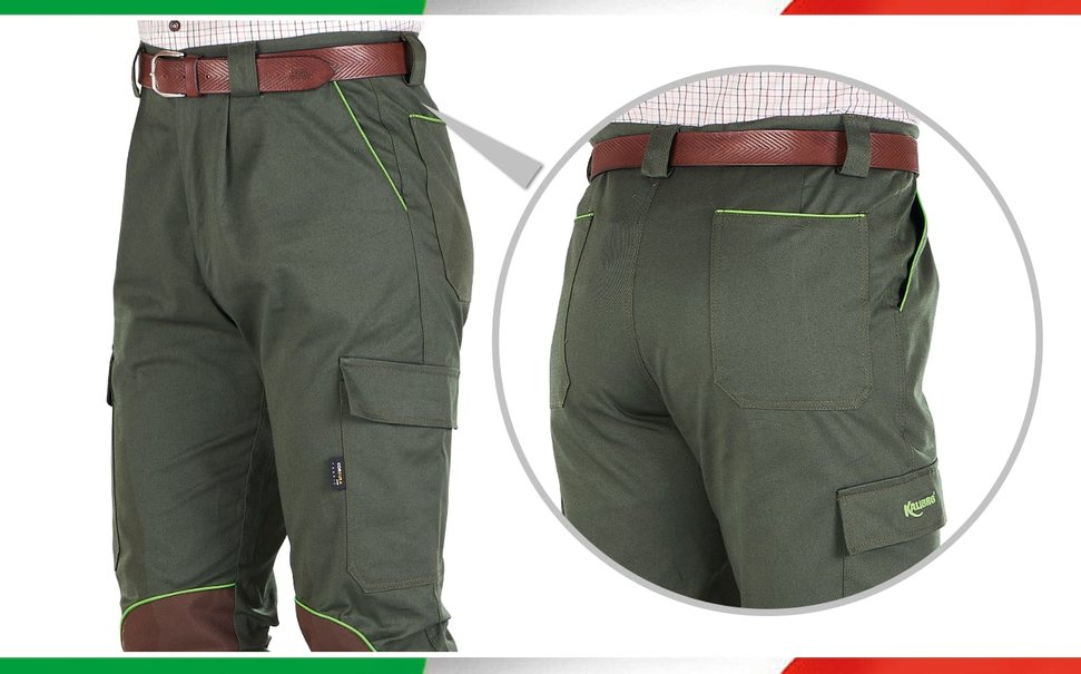 Pantaloni Kalibro Hunter Evo Cotton Stretch Green Cordura Brown 