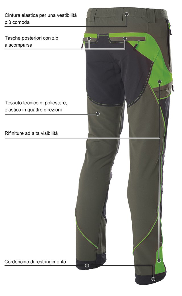 Pantaloni Blatex Hiker Light Elasticizzati Green-Black-Lime