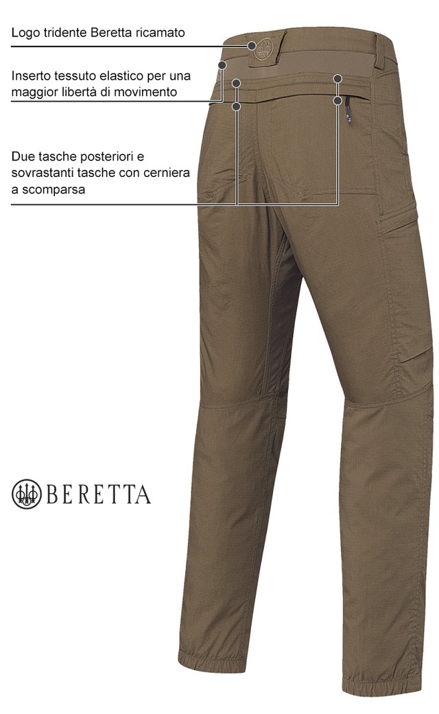 Pantaloni Beretta Lowpro Dark Earth Flat