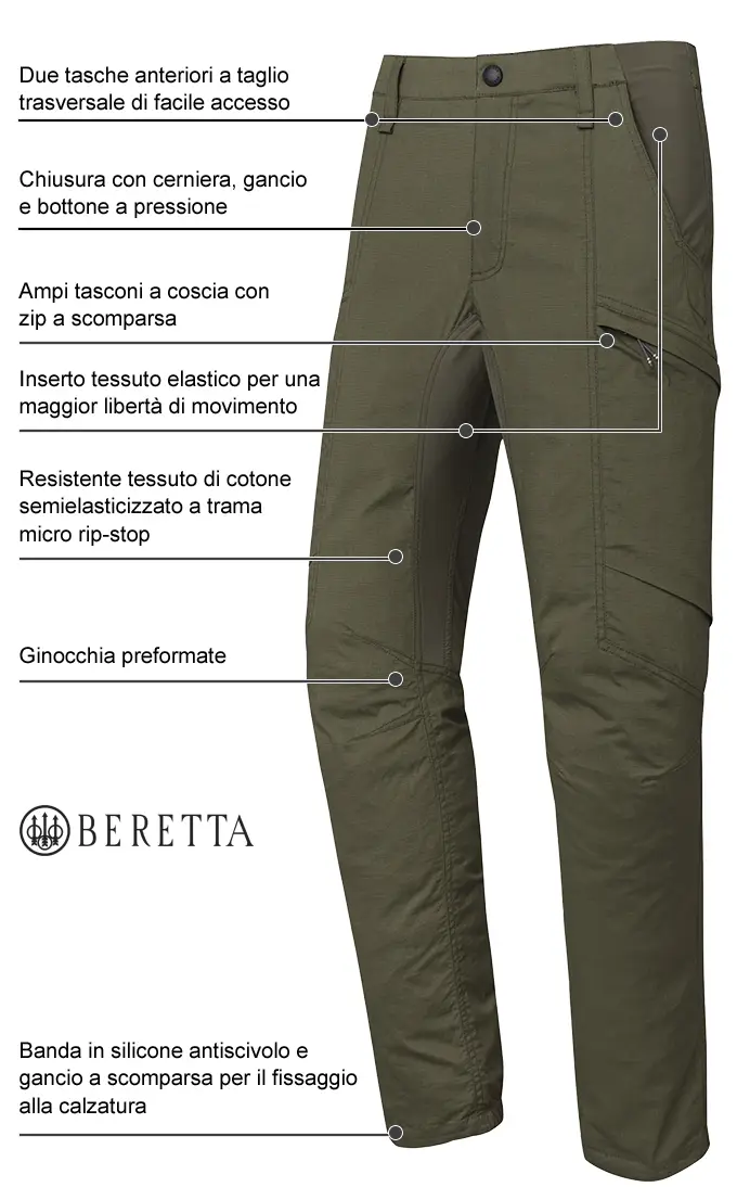 Pantaloni Beretta Lowpro Green Stone