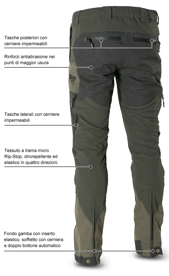 Pantaloni Blatex Static Stretch XMPM Green-Black