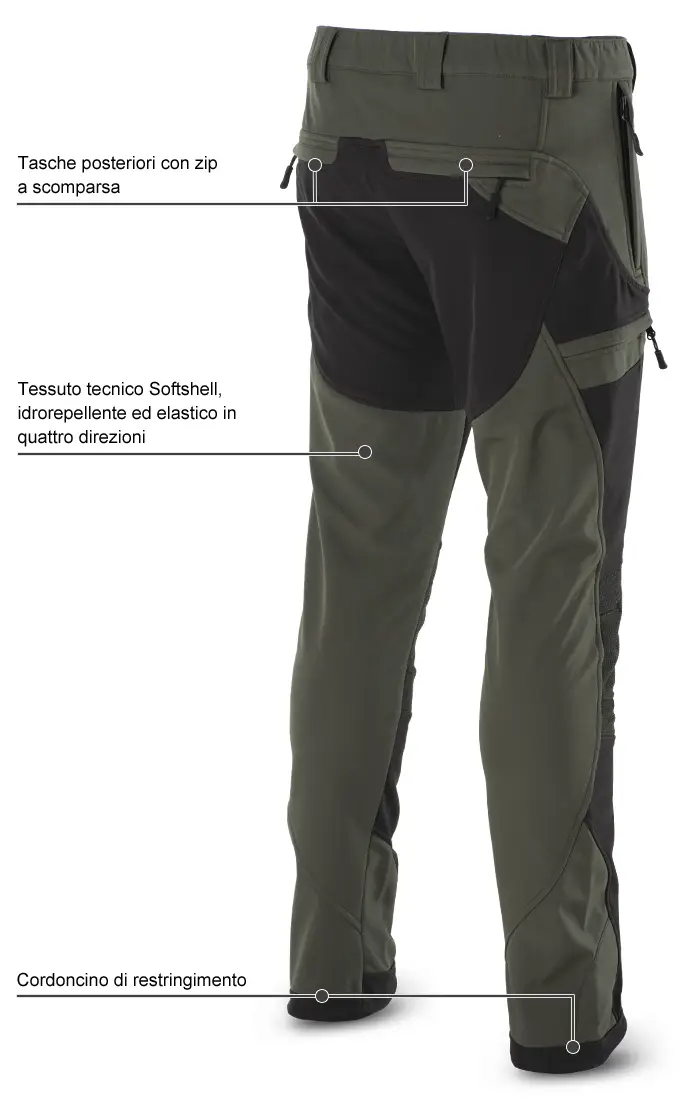 Pantaloni Blatex Hiker Winter Elasticizzati Classic Green-Black