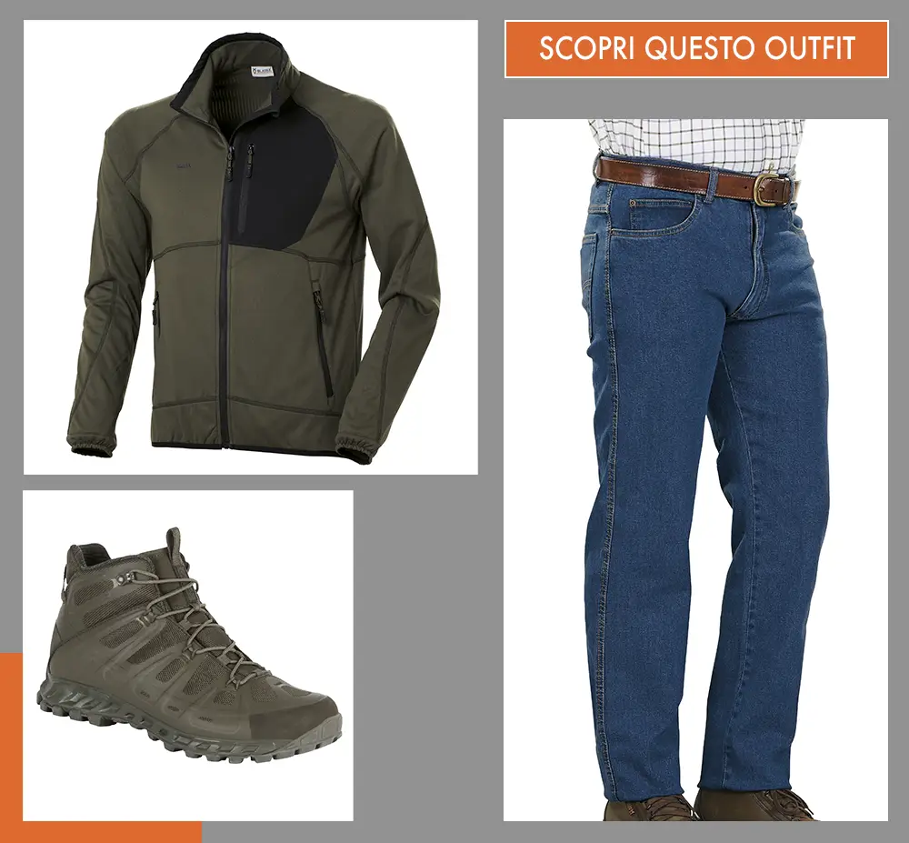 outfit Jeans uomo - Felpa Blatex - T.shirt Beretta - Scarpe Aku Selvatica Tactical